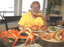 Photo is of me eating king crab in Nome in March. Eat your hearts out.